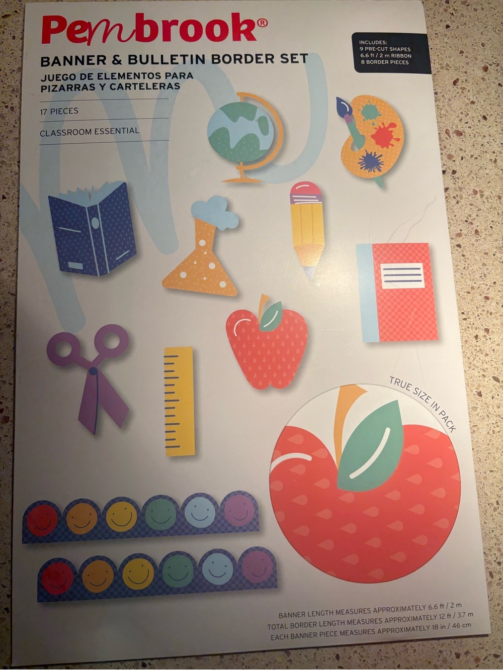 Pembrook Multicolor Kids Classroom Banner & Bulletin Shapes